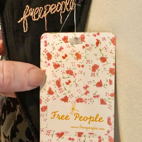 Free People Maxi Dress / Beaded Lace & Silk Edwardian Style Gown NWT - Size 2 - Picture 15 of 16